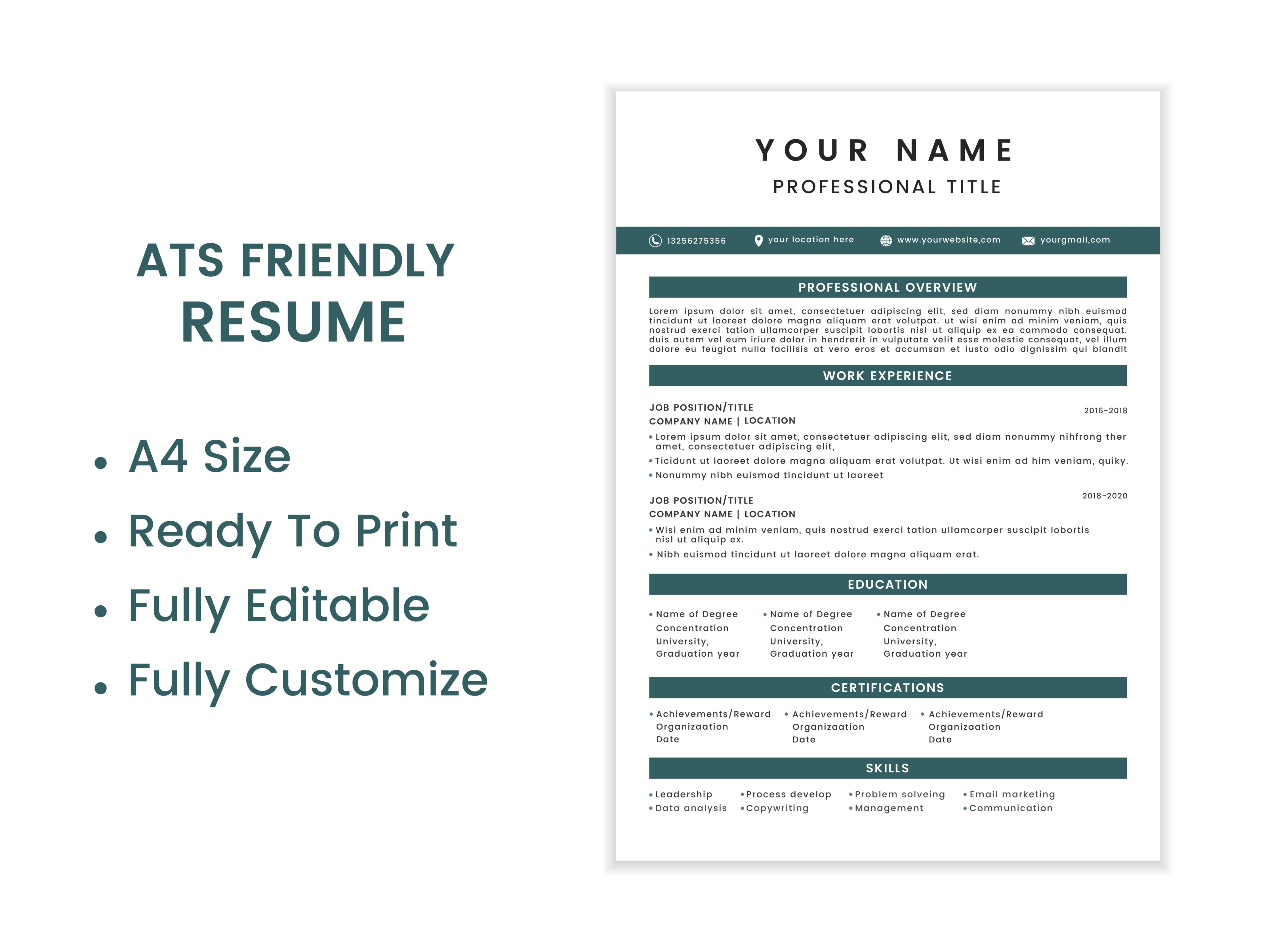 2025 10 ATS Resume Templates